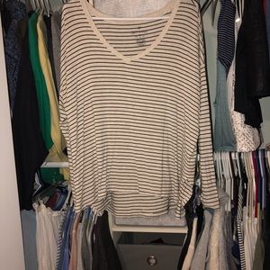 long sleeve striped soft and sexy tee